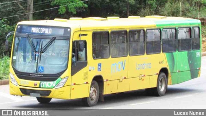 Acidente com ônibus deixa motociclista ferido em Londrina