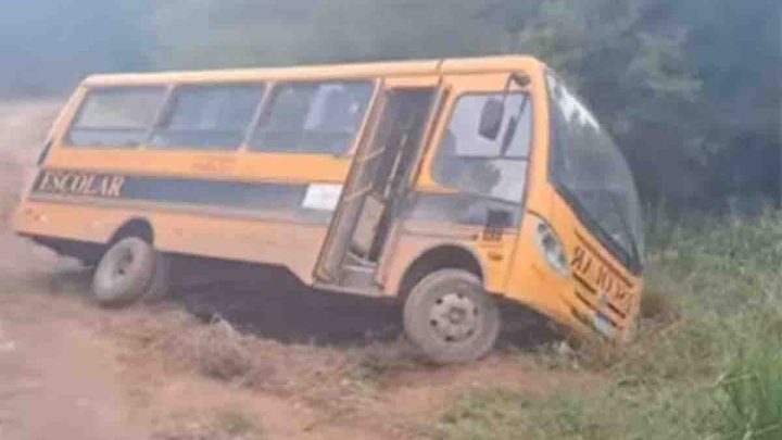 PR: Acidente com ônibus chama a atenção em Antônio Olinto