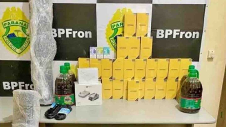 PR: Agentes do BPFRON apreendem contrabando em ônibus